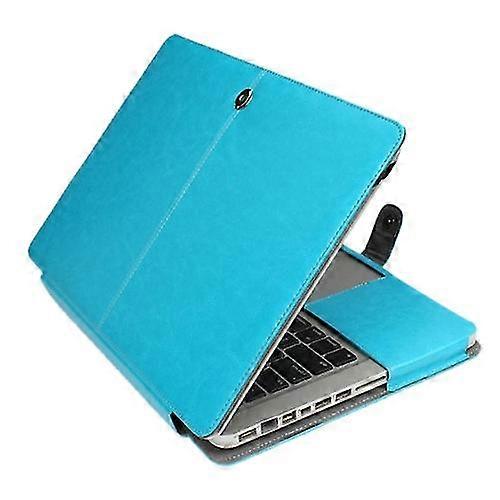 Para Macbook Pro 15,4 Polegadas Laptop Crazy Horse Textura Horizontal Flip Leather Case (azul)