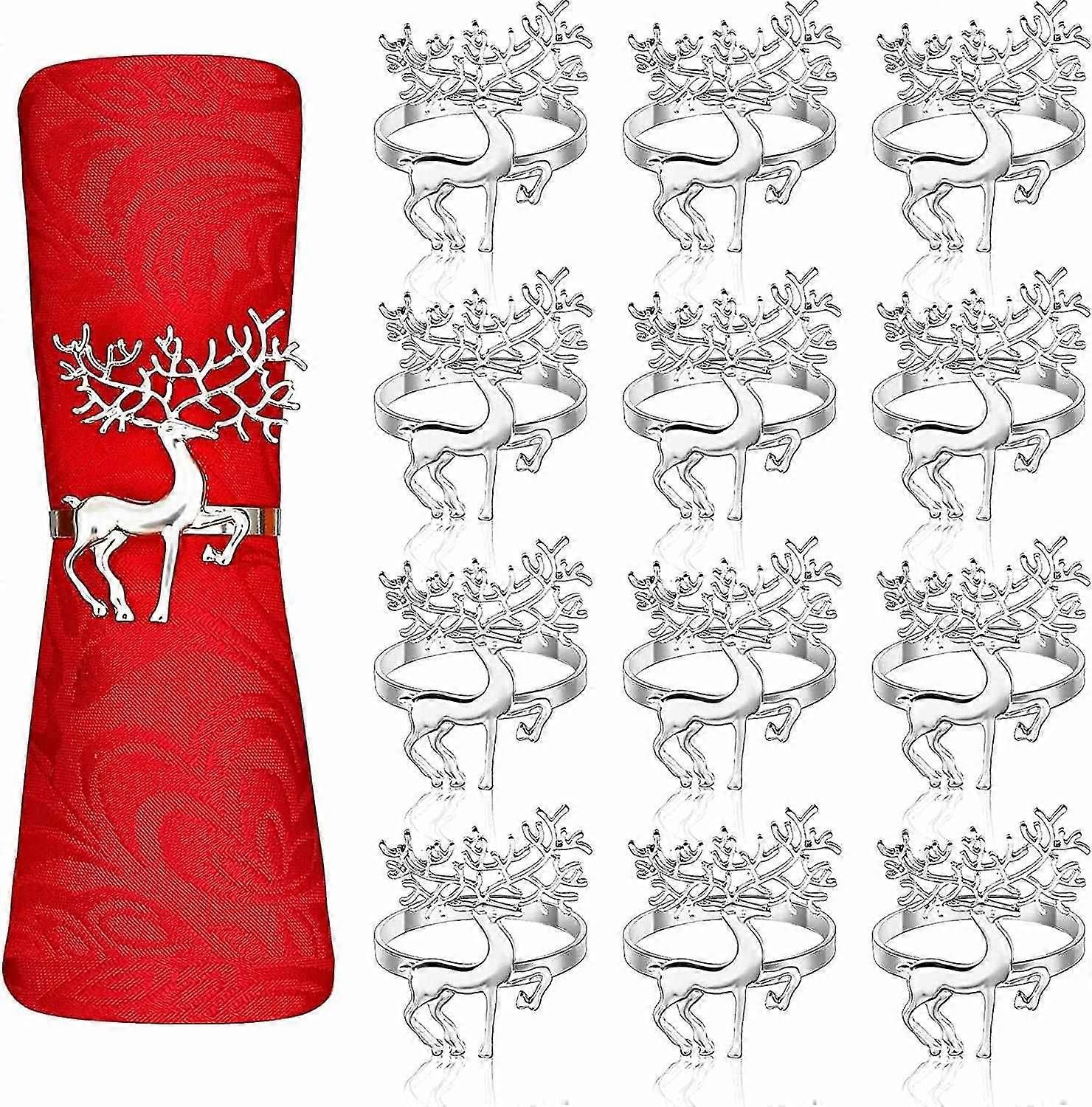 12stk julerensdyrservietringe til fester