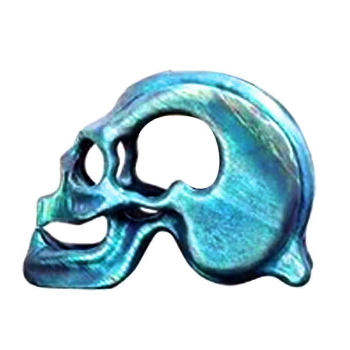 Handmade Skull Knife Holder Skull Knife Stand for Countertop Block Knife Holder and Organizer,Blue
