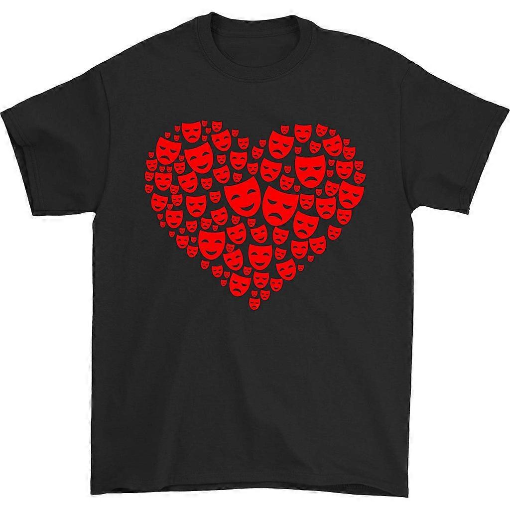 Theater Mask Heart T-shirt