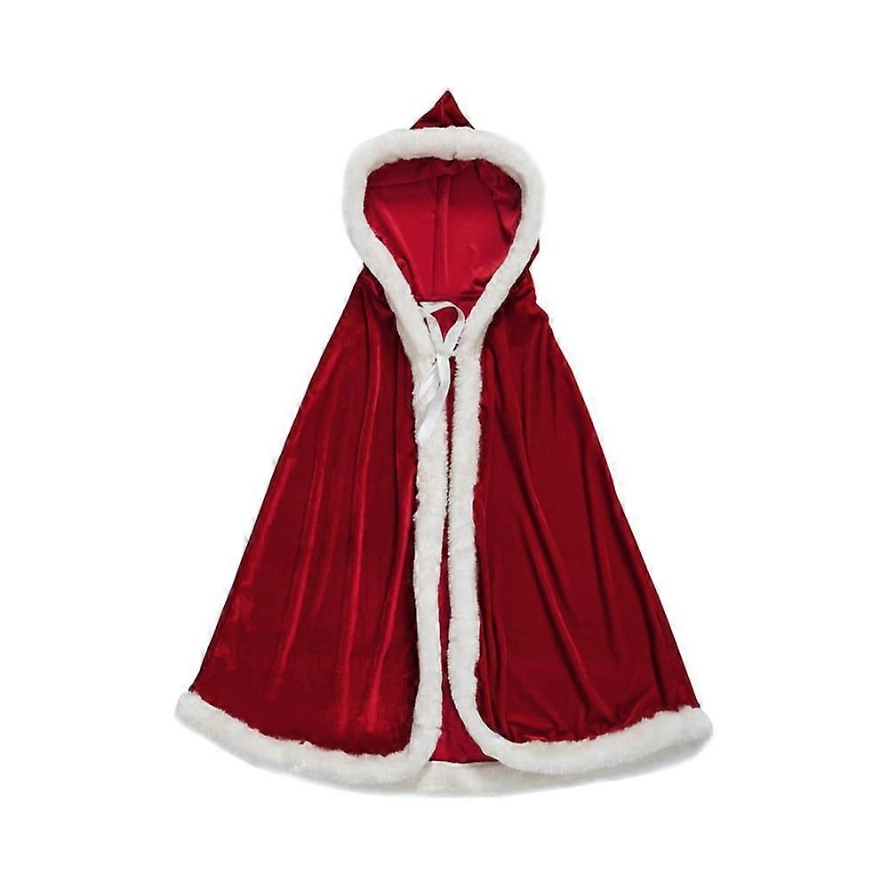 フード付きクリスマスサンタケープクリスマスコートケープレディースサンタクロースコスチュームクリスマス仮装ケープフード付きコートクリスマスコスチューム用赤いコスチューム