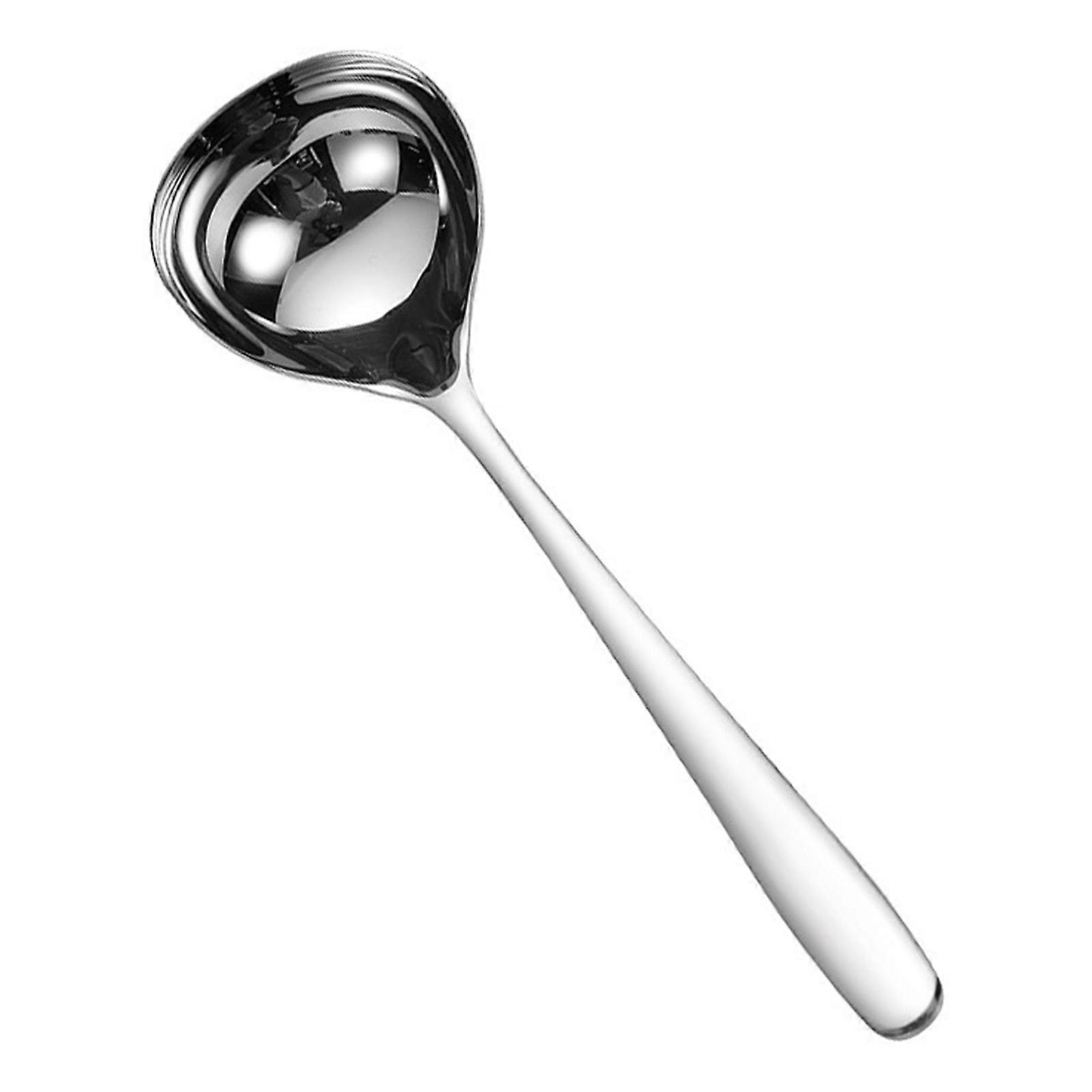 High Grade Kitchen Ladle Rustproof Large Soup Ladle with Thickened Handle for Stirring Serving Soups and More