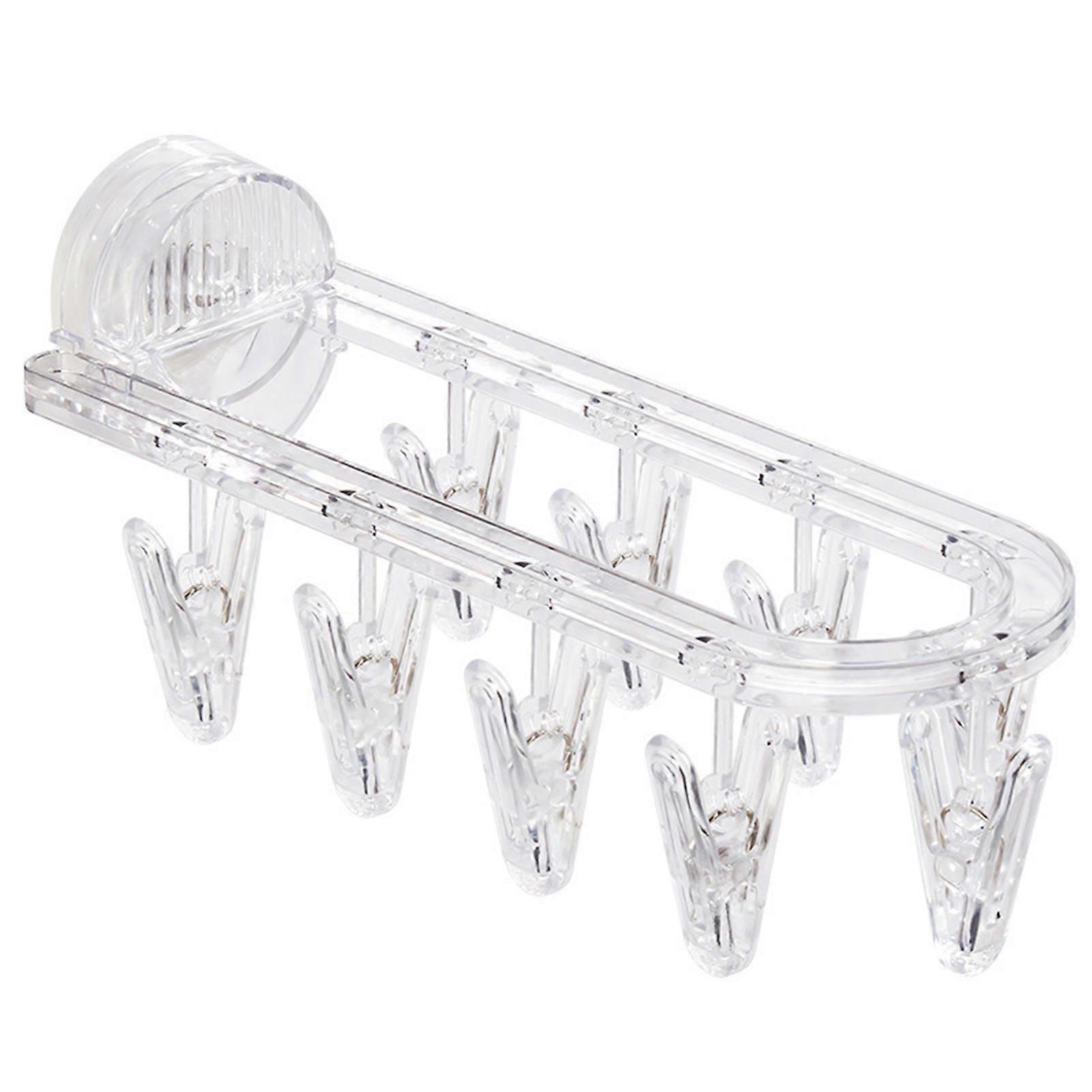Punch-free Suction Cup Clothing Hanger Multi Hooks Anti-slip Clothes Hanger Stand for Bedroom