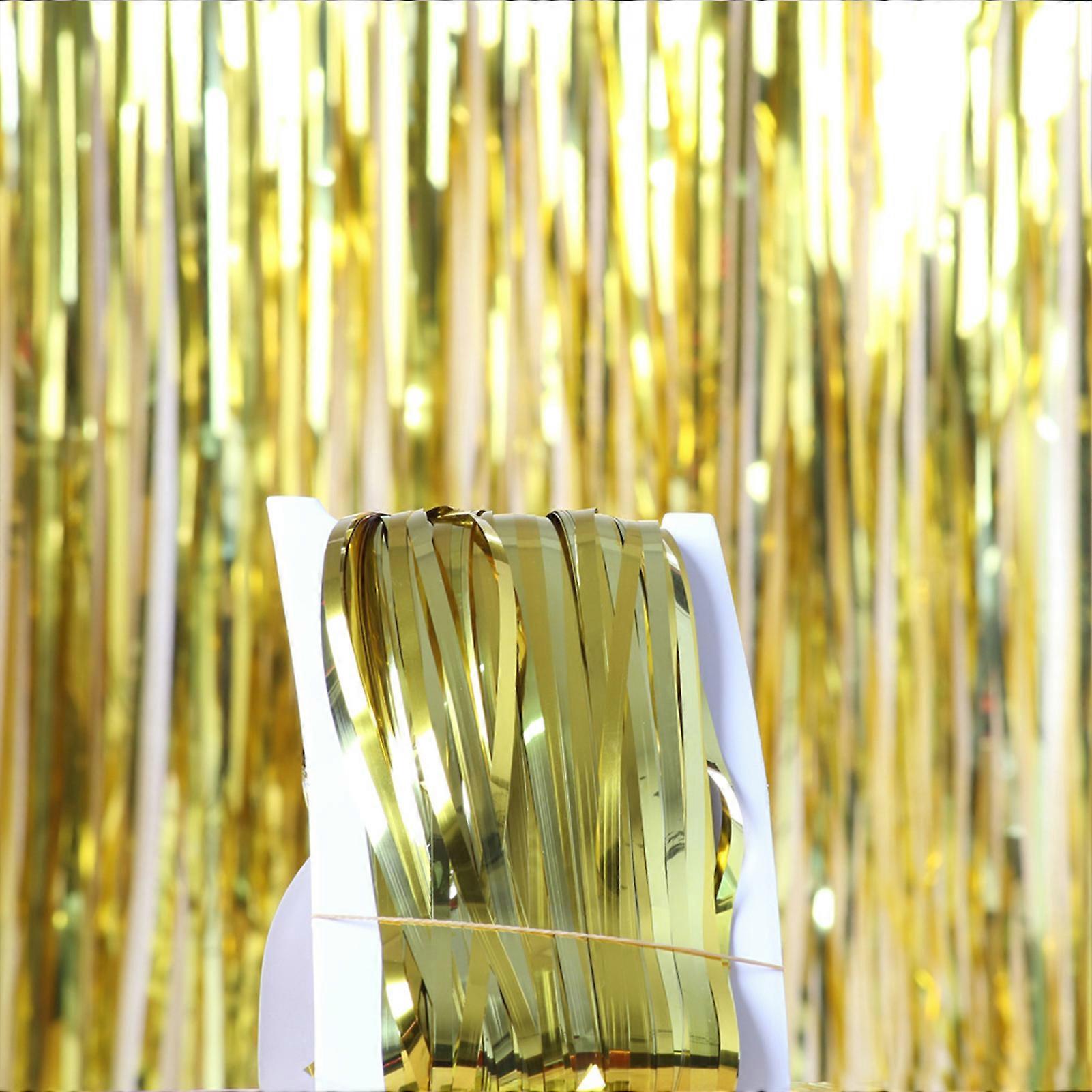 Foil Fringe Curtains Backdrop Photo Streamers Backdrop Party Streamers or Engagement Bridal Shower Party Decor