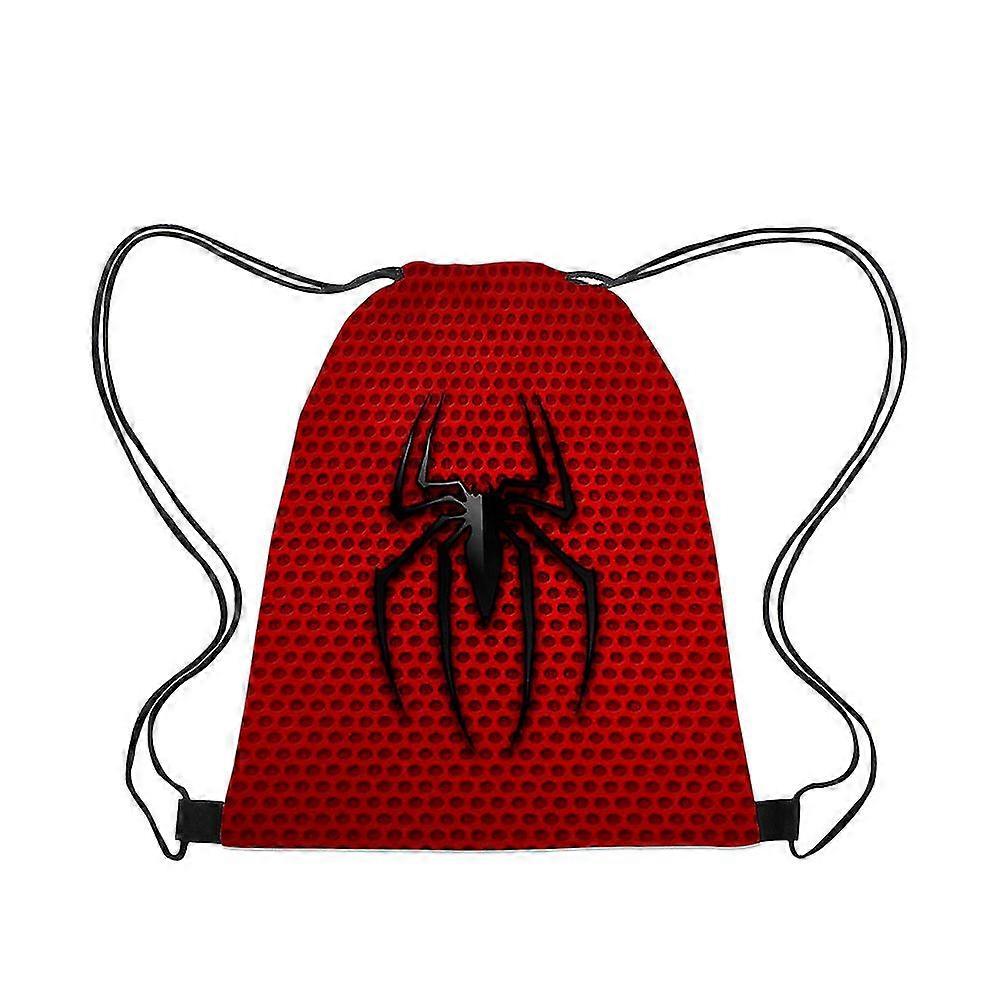 3d Spider-man Drawstring Pocket Spider-man Strap Pocket Portable Drawstring Strap Pocket Backpack