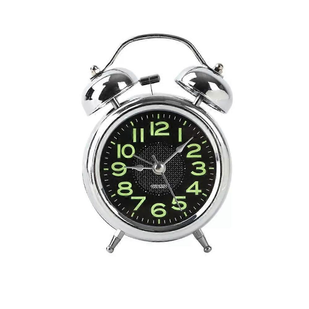 Super Loud Double Bell Alarm Clock With Night Light Bedside Home Decor