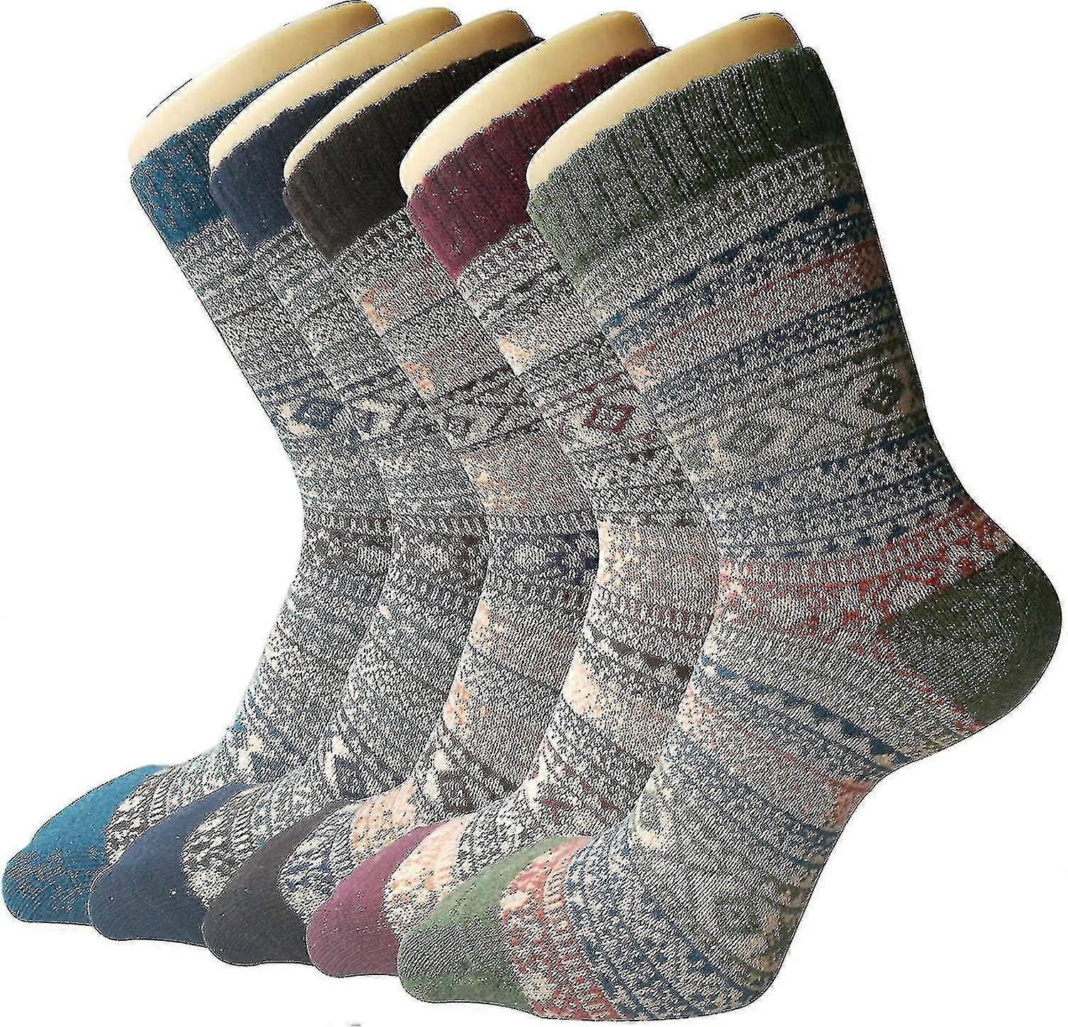 5 Pack Womens Wool Socks-YUHAO