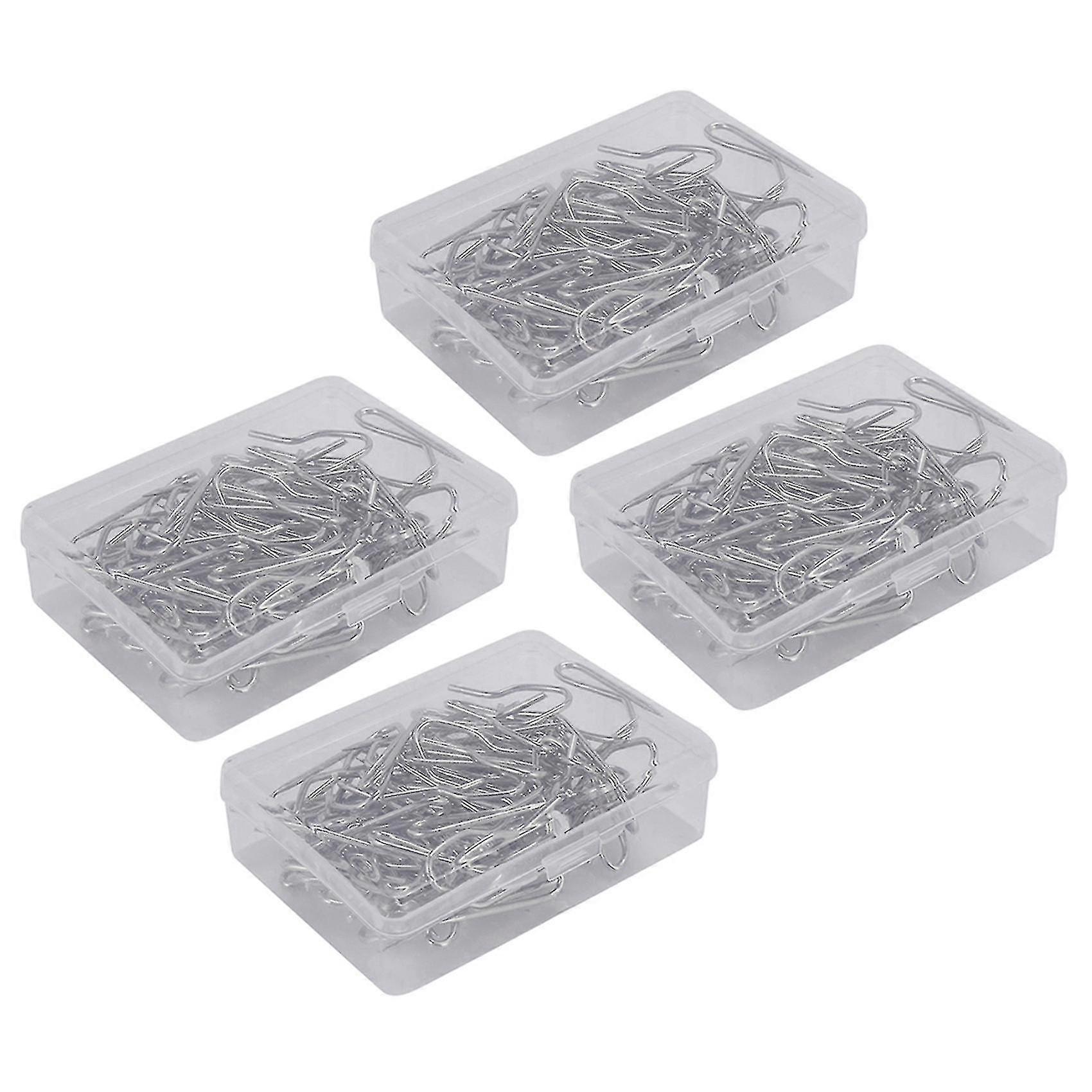 240 Pack Metal Curtain Hooks Drapery Hook Pins With Clear Box