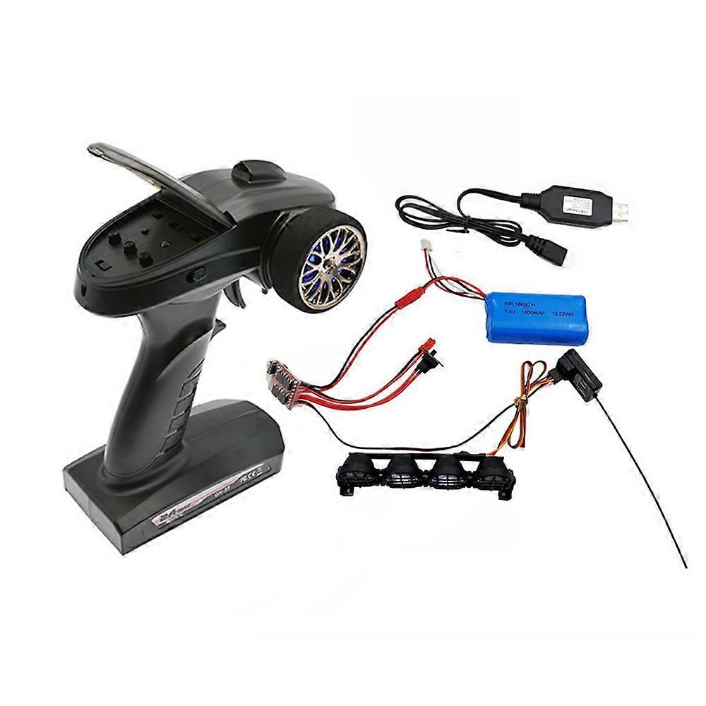 2.4G Transmitter Kit Remote Controller Receiver Board Battery LED Light for MN D90 MN99S 1/12 RC Ca