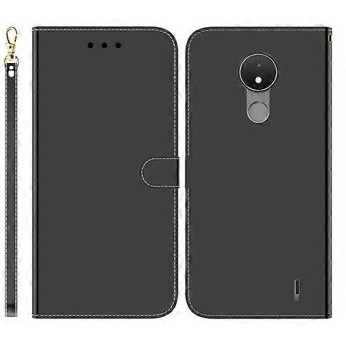 For Nokia C21 Imitated Mirror Surface Horizontal Flip Leather Phone Case