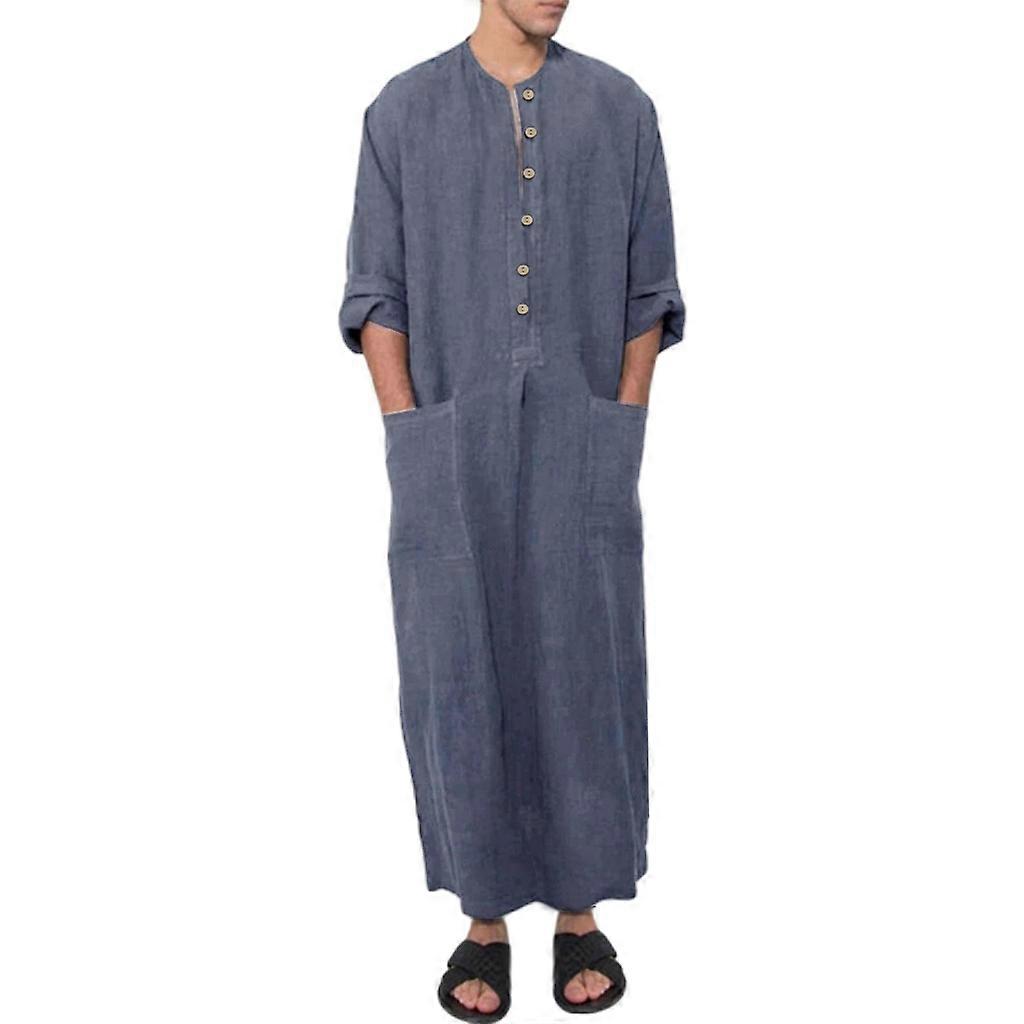 Μέση Ανατολή Jubba Thobe Plus Size Μουσουλμανικό Kaftan Μουσουλμανικές ρόμπες Χαλαρό μουσουλμανικό φόρεμα