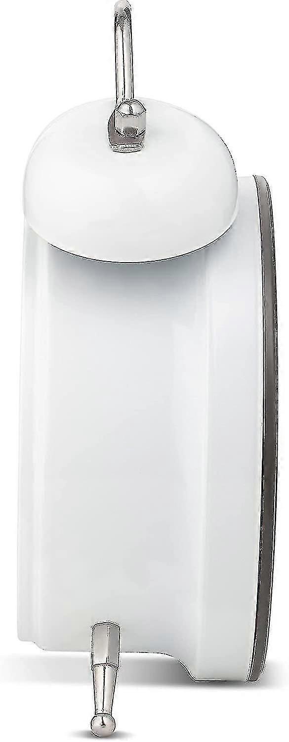 Analog Alarm Clock Extra Loud Twin Bells Retro White Silent Non-ticking Quartz Battery Operated With Backlight, Decorative Bedside Table Desk Vintage