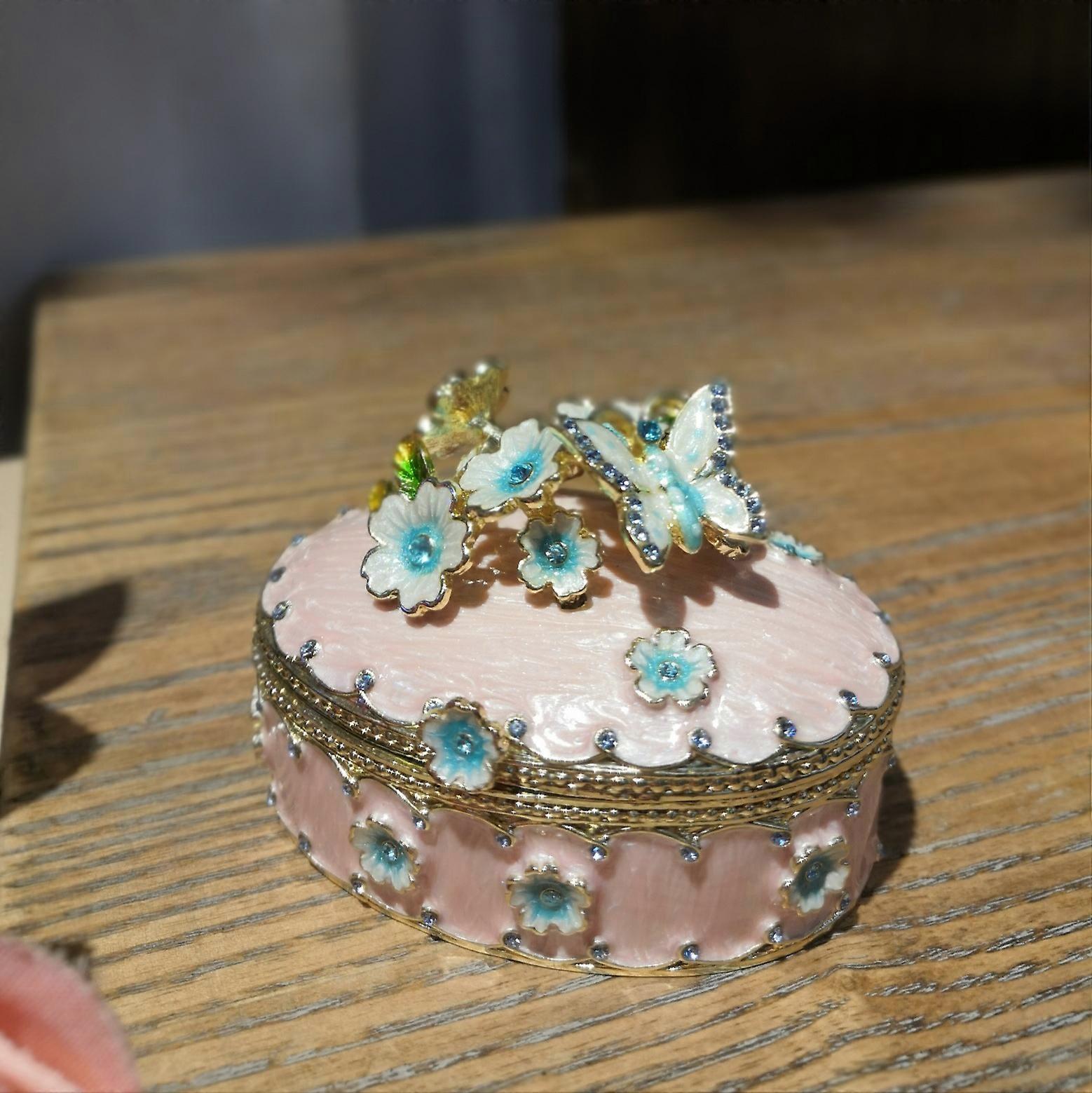 Crystal Trinket Jewelry Boxes Hinged