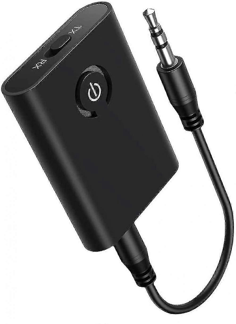 Bluetooth 5.0 Transmitter/receiver, 2-in-1 Wireless 3.5mm Audio Adapter (aptx Low Latency, 2 Devices Simultaneously