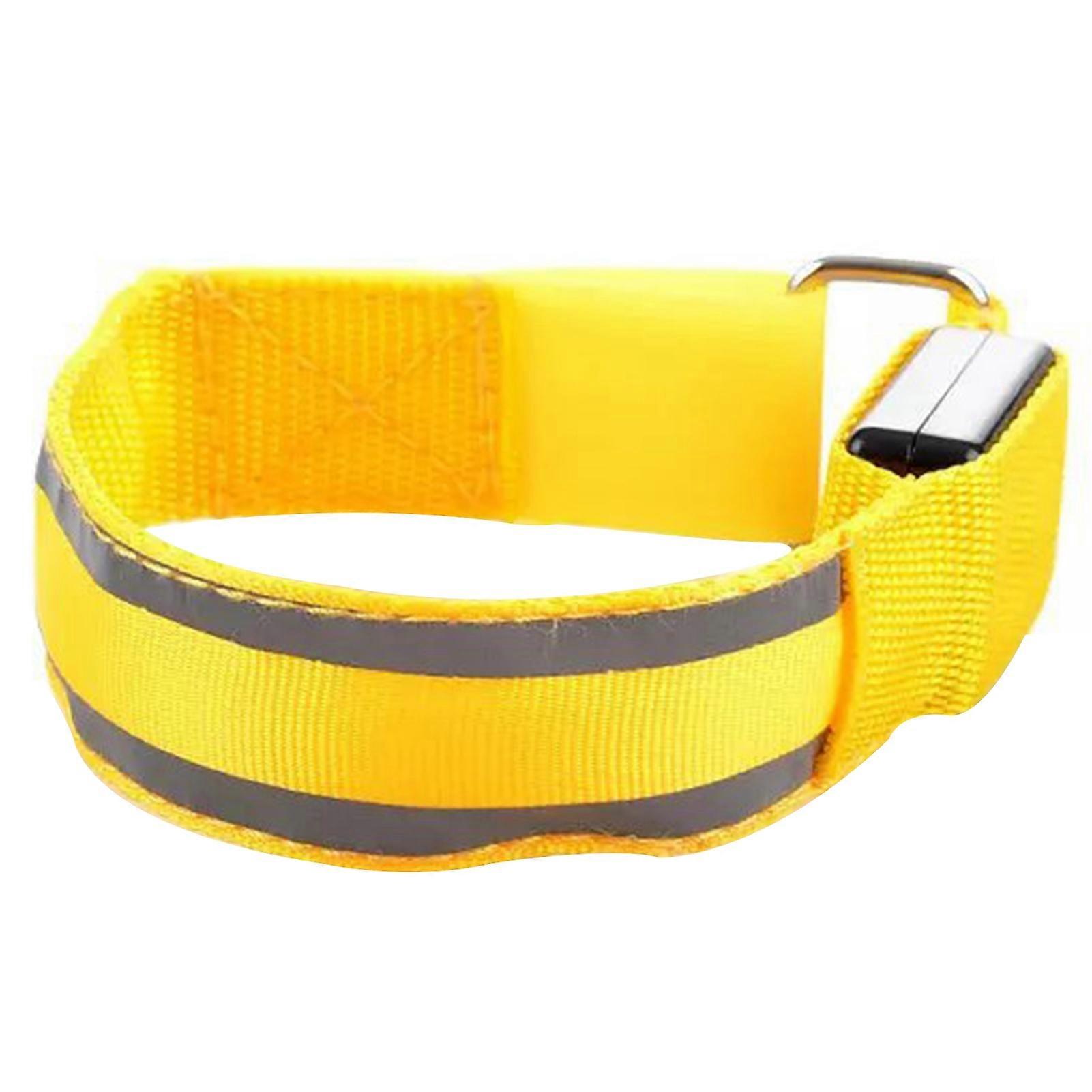 Kaesi LED Riding Running Armband Arm Ring Luminous Double Reflective Strip Wrist Belt