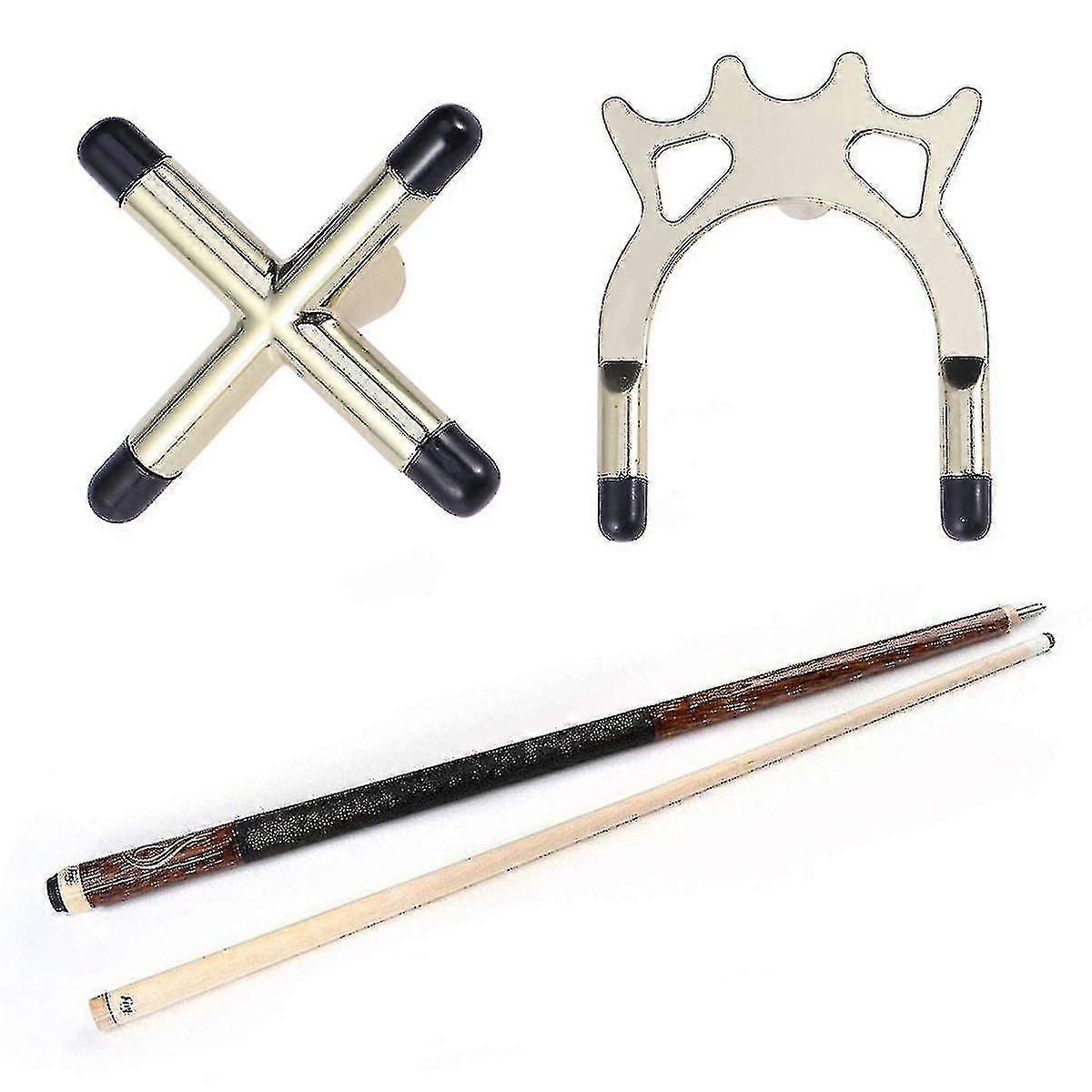 2 Pcs Snooker Billiards Cue Racks Bridge Head Cross Holders Antlers Rod Pool Cue Stick Holders Pool Table Accessory-k