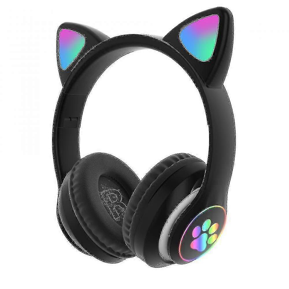(black)cute Cat Ears Bluetooth Wireless Headphone