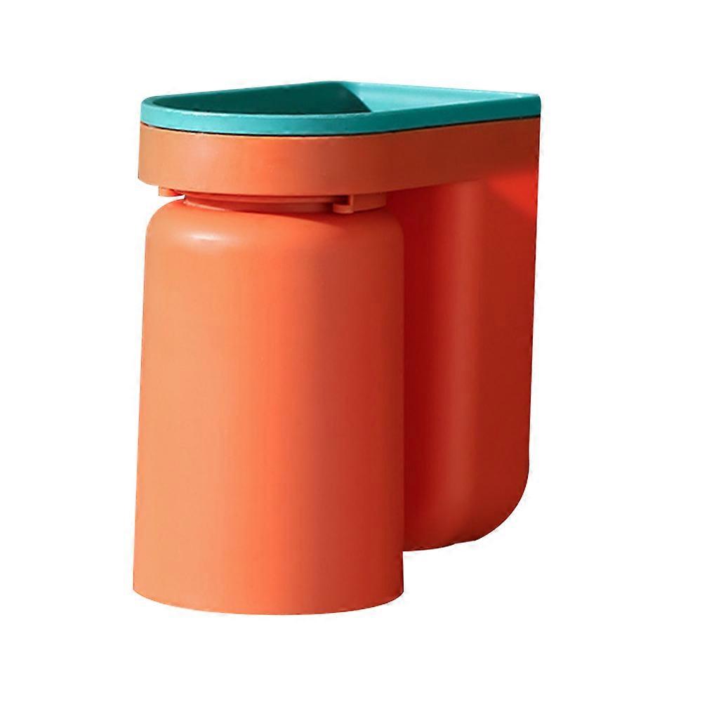 Toothbrush Holder Wall Mounted Cup ,  Flexible Water Drain Space Saving Storage Suction Organizer