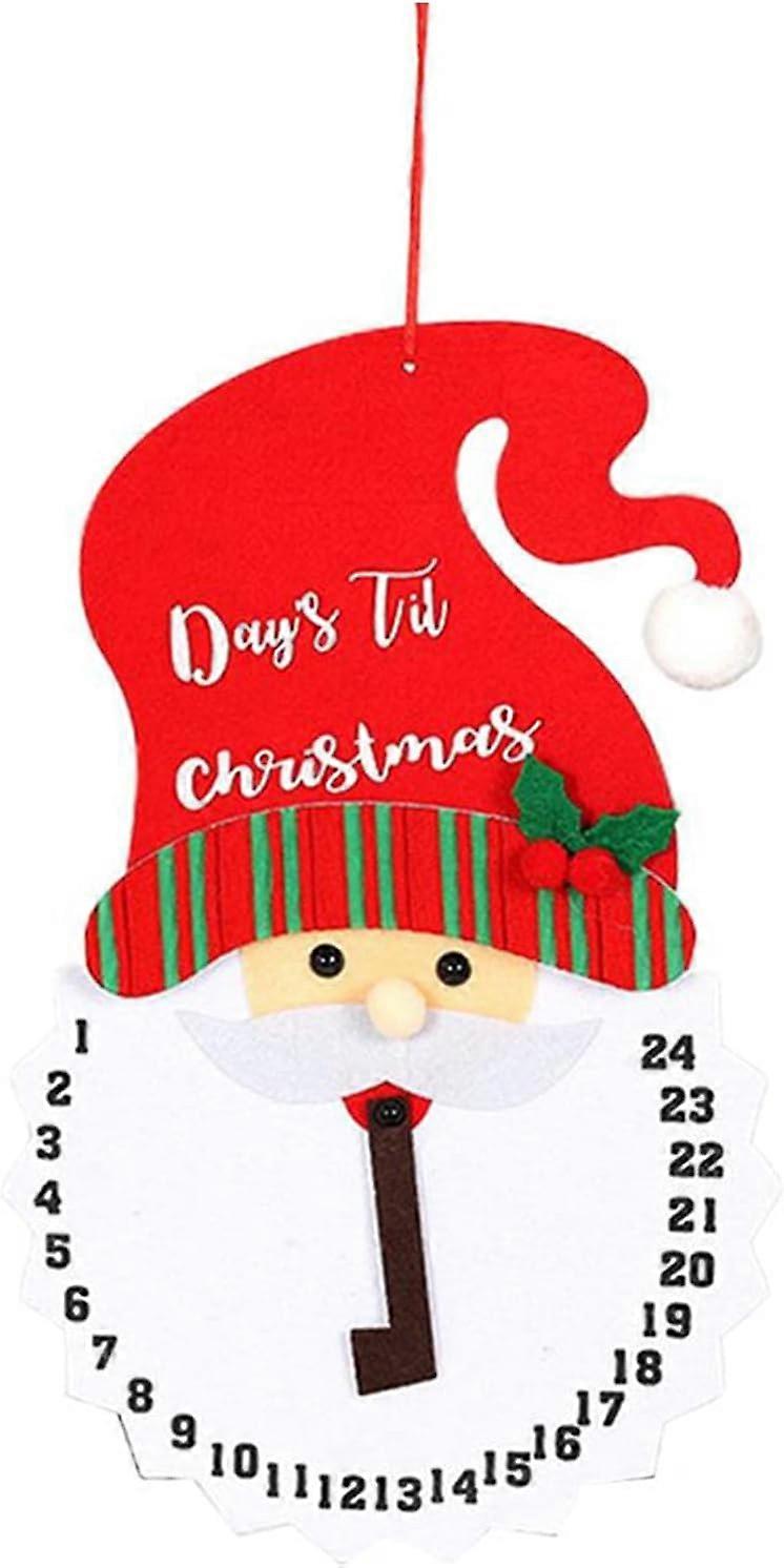 Santa Claus Hanging Advent Calendar Countdown to Christmas Advent Countdown Clock Christmas Door Hanging Decorations