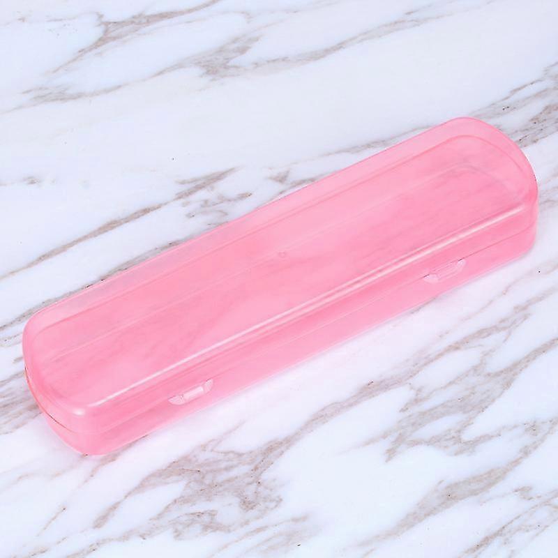 Portable Toothbrush Toothpaste Storage Rectangular Case/holder/box For Traveling Camping (rose Red)