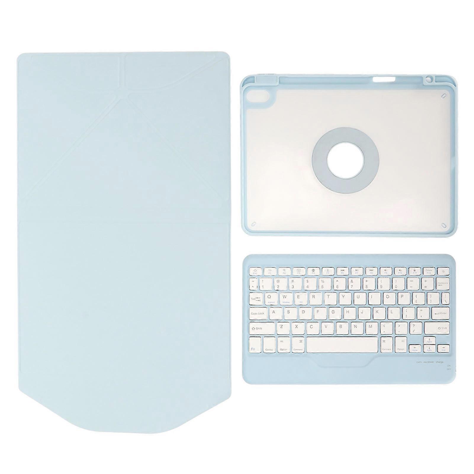 Vertical Keyboard with Case Blue Ergonomic Folio Magnetic Detachable Vertical Keyboard with Case Pen Holder for IOS Tablet