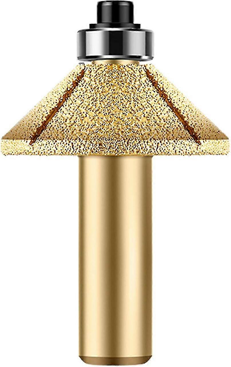 Diamond Router Bits - 45 Degree Oblique Countersink Router Bits With Bearing (1/2 Inch Shank)