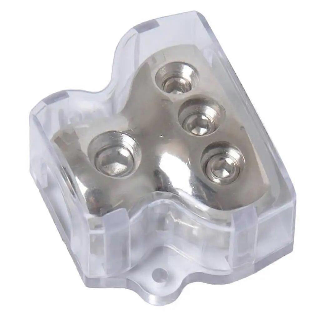 Nickel-plated Car Audio 1X0 GAUGE TO 3XGAUGE POWER/GROUND DISTRIBUTION BLOCK