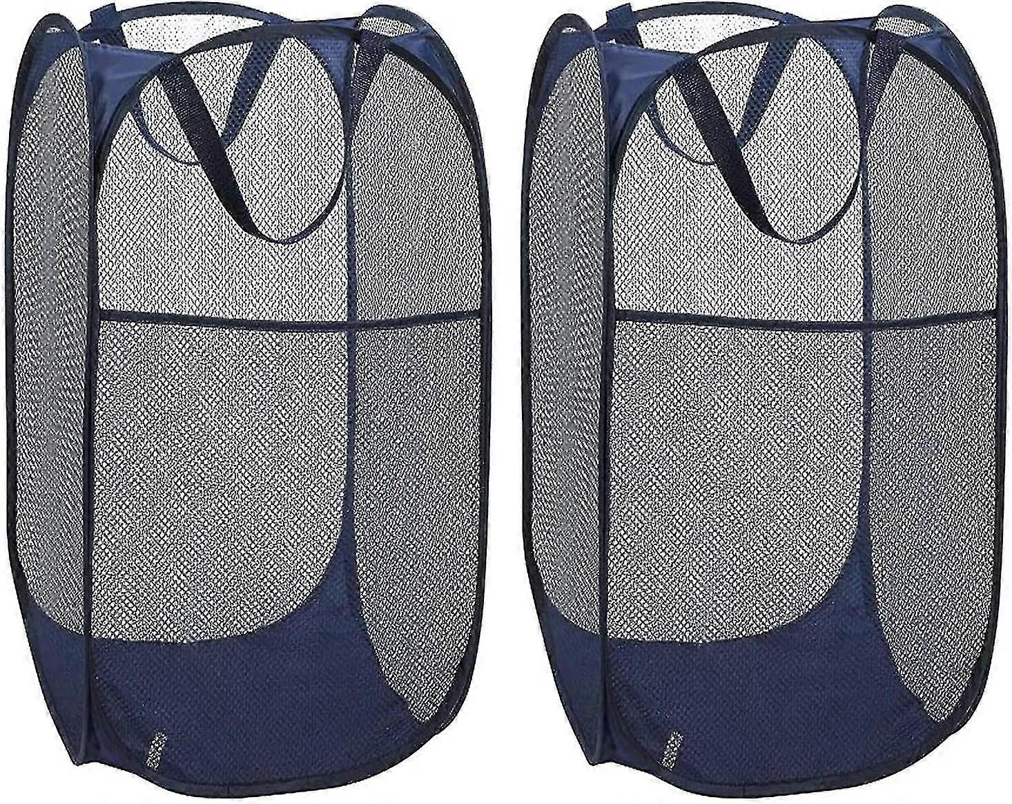 Laundry Hamper, Large 60 Liters Pop-up Laundry Hamper, Foldable Mesh Hamper With