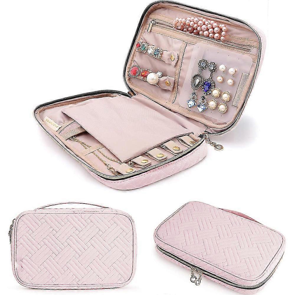 旅行ジュエリーオーガナイザーケースポータブルジュエリー収納バッグブラック