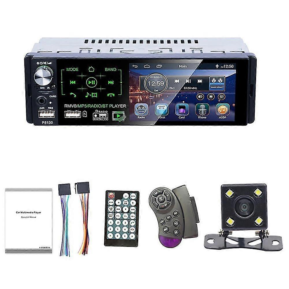 Autoradio de 4,1 pouces Lecteur MP5 à écran tactile compatible Bluetooth - Caméra de recul incluse