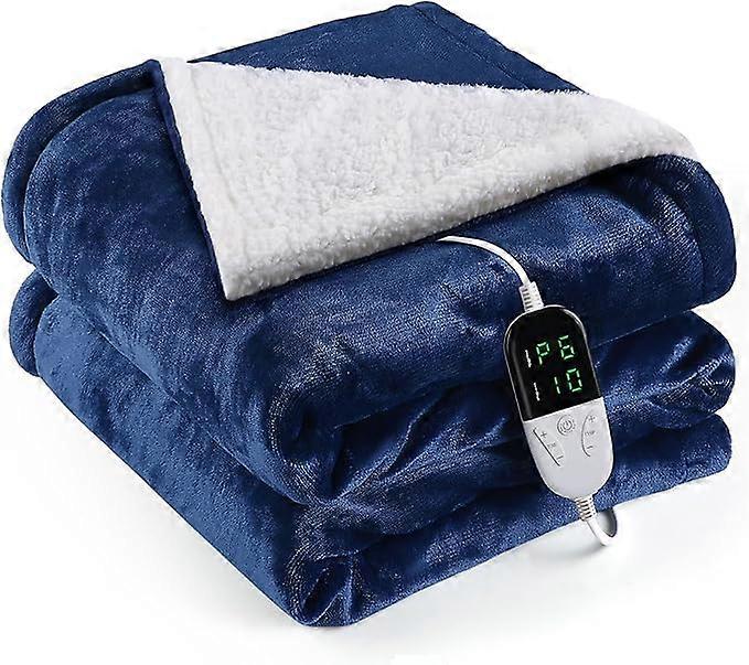 Electric Blanket with Automatic Shut-Off and 6 Temperature Levels 38C - 50C / 2H-10H/120W Heat Blanket Electric Heat Pad Washable Warm Comfortable Saf