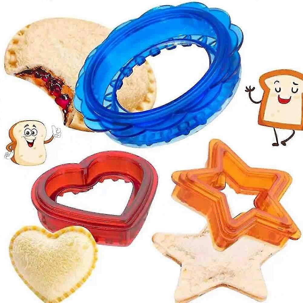 3 Pack Sandwich Cutter and Sealer Sandwich Maker Bread Sandwich Decruster Maker