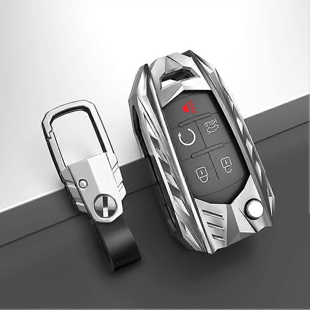 Zinklegering + TPU + Läder Rustning Utseende Bil Nyckelfodral Skydd för Chevrolet Cruze Aveo Trax Astra Corsa Meriva Zafira Mokka Buick Flip (Flerfärgad)