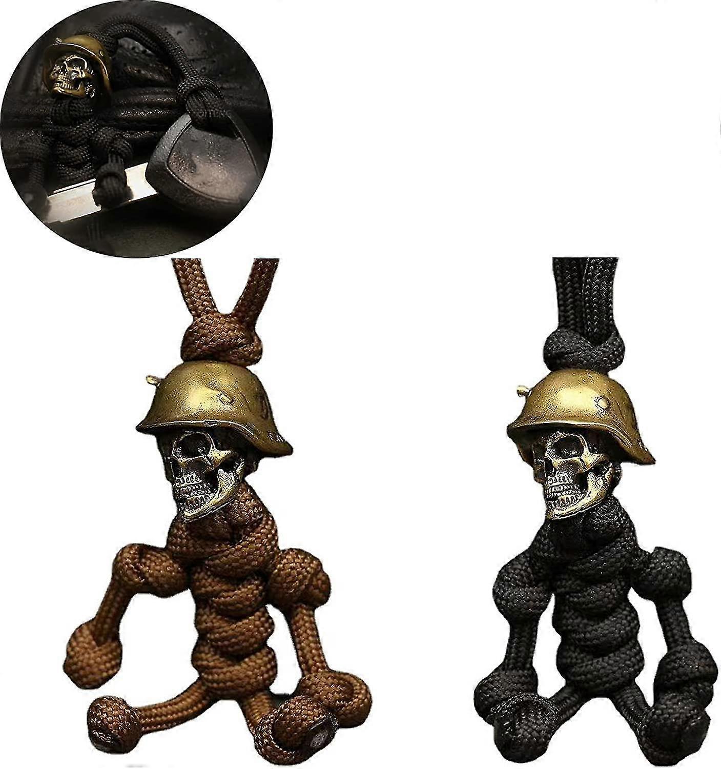 Skeleton Soldier Paracord Keychain,kreativní Skeleton Soldier Keychain Zavazadlový přívěsek Halloween Dárek