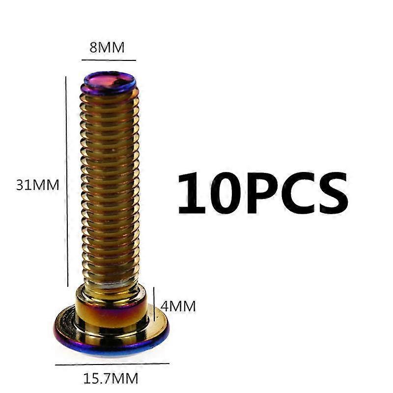 10 قطع دراجة نارية M8 * 1.25mm * 25mm / 35mm الدوار / مسامير قرص الفرامل البراغي تصفيح اللون لهوندا ياماها كاواساكي سوزوكي زخرفة