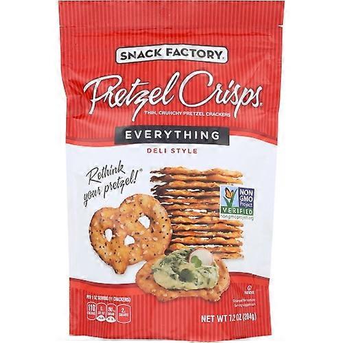 Snack Factory Pretzel Crisp Everything ,7.2 Oz(Case Of 12)