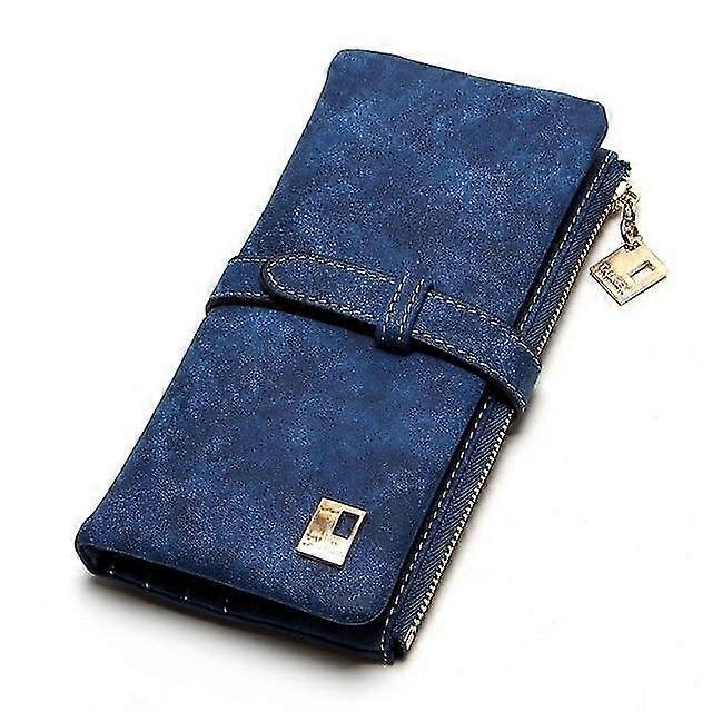 Long Design Pu Leather Drawstring Two Fold Wallet