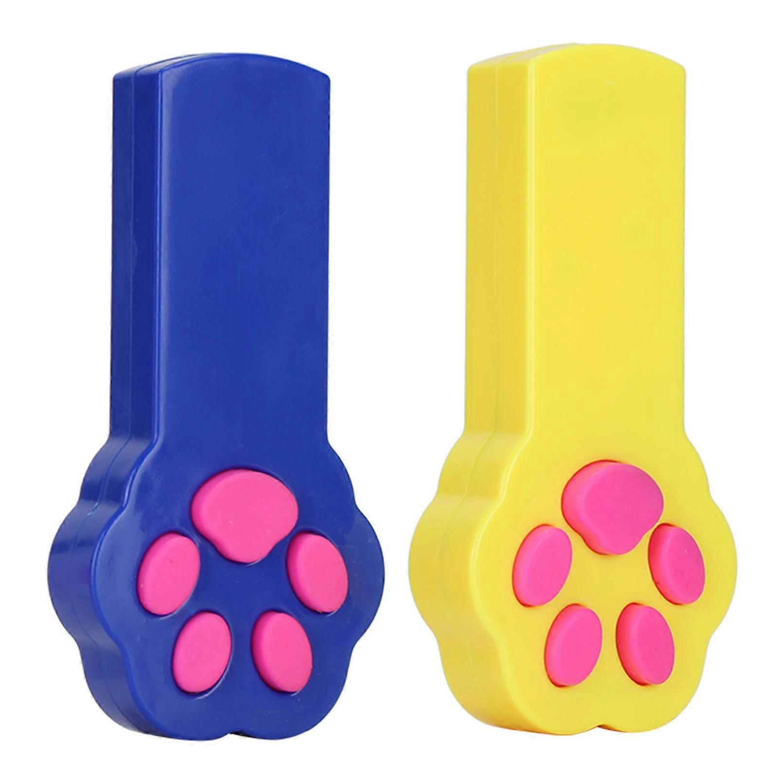 2Pcs Cat Teaser Paw Claw Shape Interactive Toy Red Light Funny Stick Pet Scratching Training Tool_