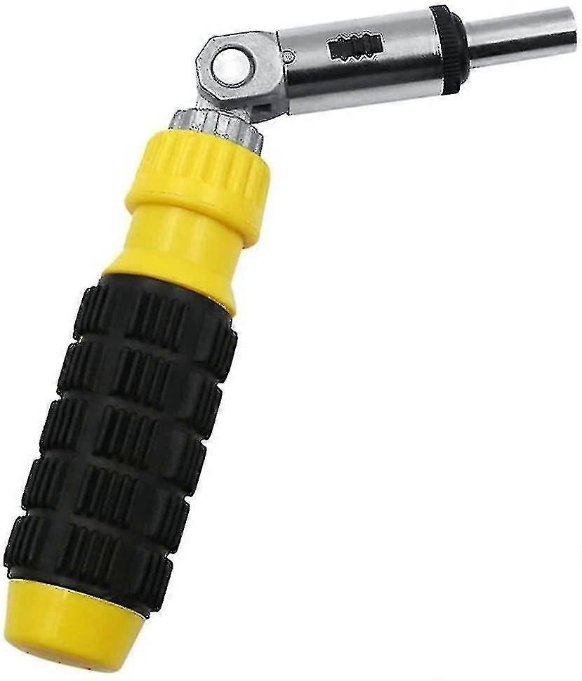 Ratchet Screwdriver Adjustable From 0 To 180 Degrees Inside Hexagon Angles(yellow+black)(1pcs)