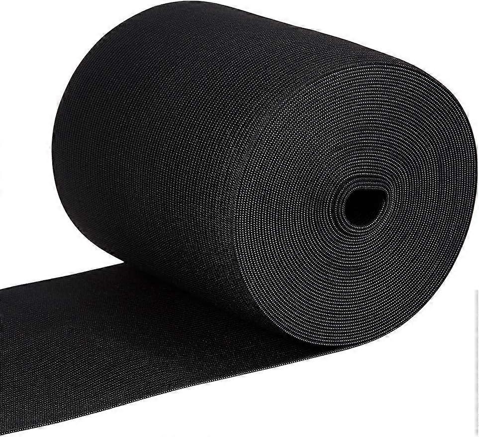 4.72 Inch by 6.5 Yards Knit Elastic Band Flat Stretch Elastic Band for DIY Sewing Project Waist Band Making Black