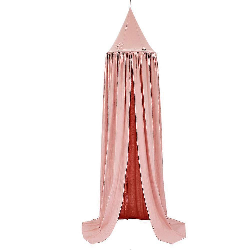 Pink Sheer Bed Canopy Mosquito Net for Children's Bedframe Decoration