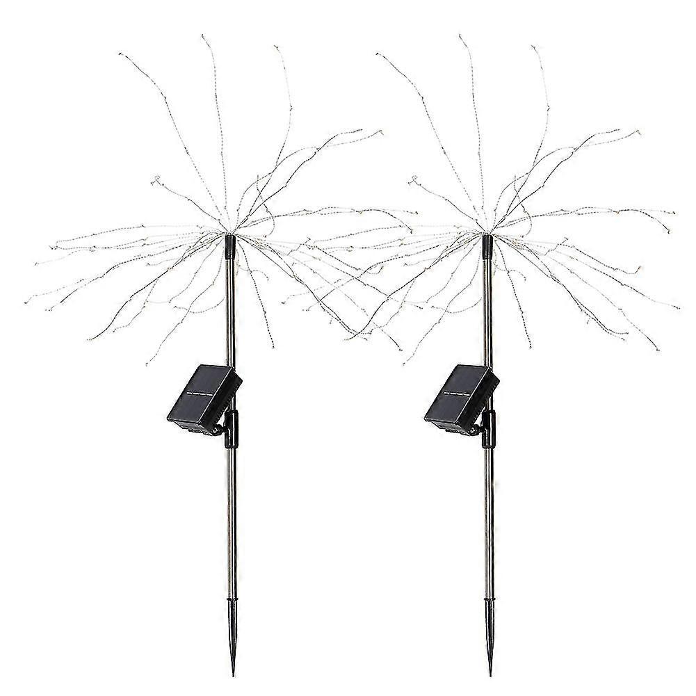 2PcsSet Colorful Outdoor Solar Garden Decorative Lights for Holiday Lighting