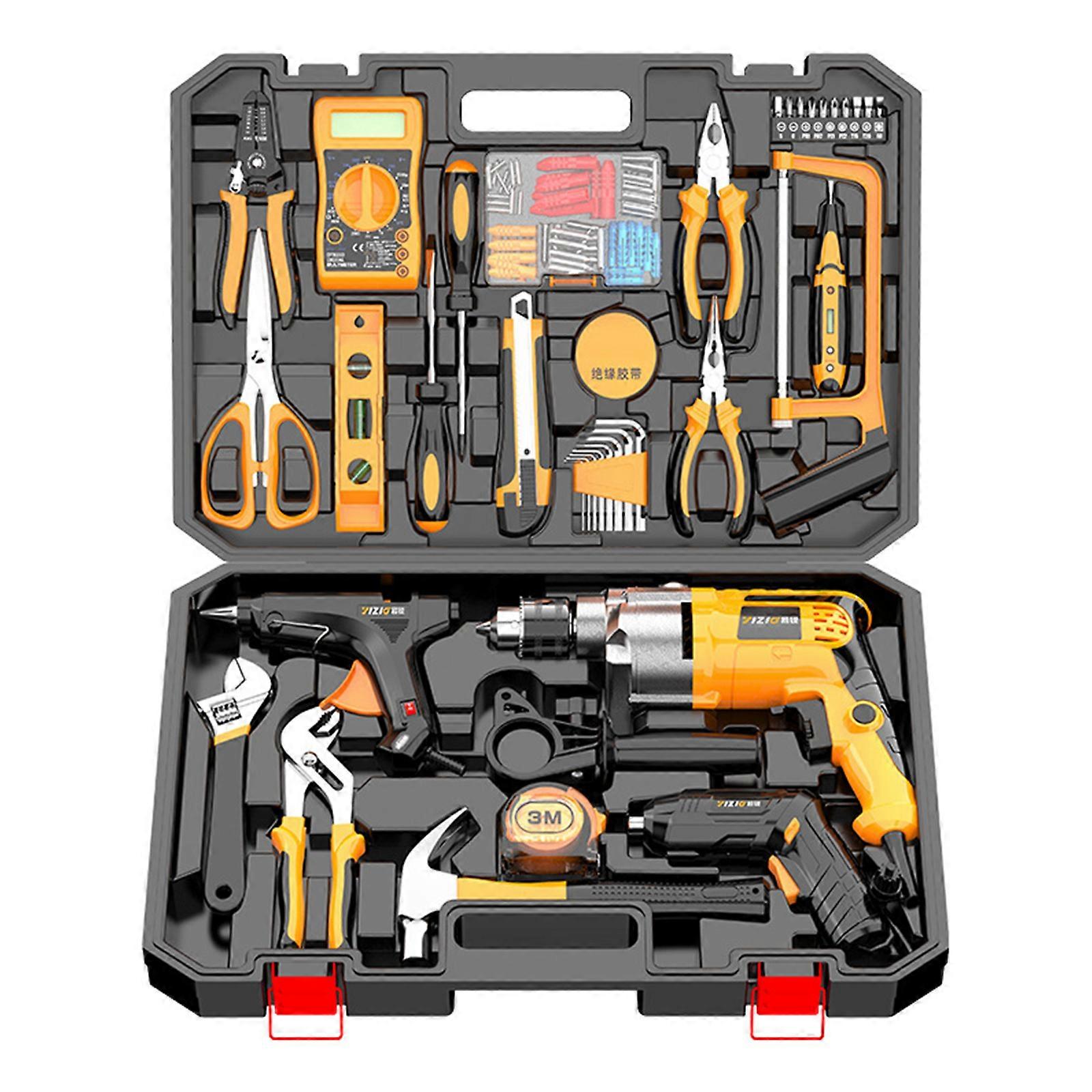 Electrician Dedicated Waterproof Plastic Multi-Function Home Hardware Tool Kit,100% New