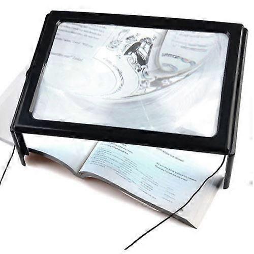 Large Format Magnifying Glass Sheet A4 Full Page Hands Free 4 Led Magnifying Glass Neck Cord
