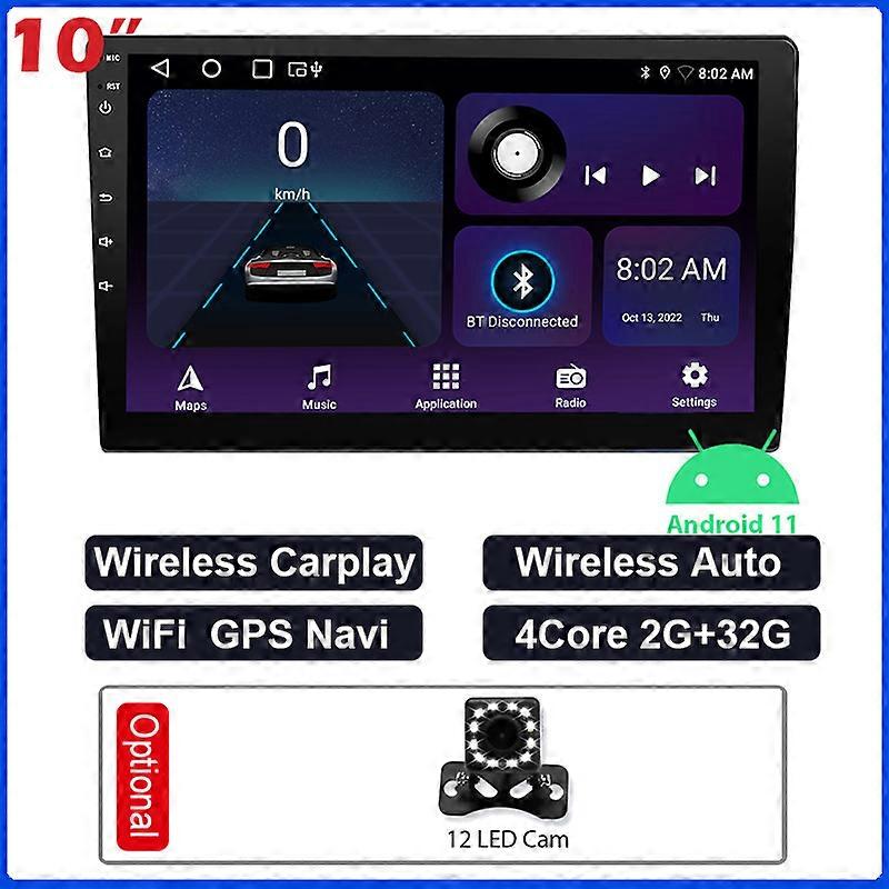 Android 12 Car Radio 7"/9"/10" GPS Video MP5 Player Wireless Apple Carplay Android Auto 2 din 2.5D IPS Screen Car Stereo