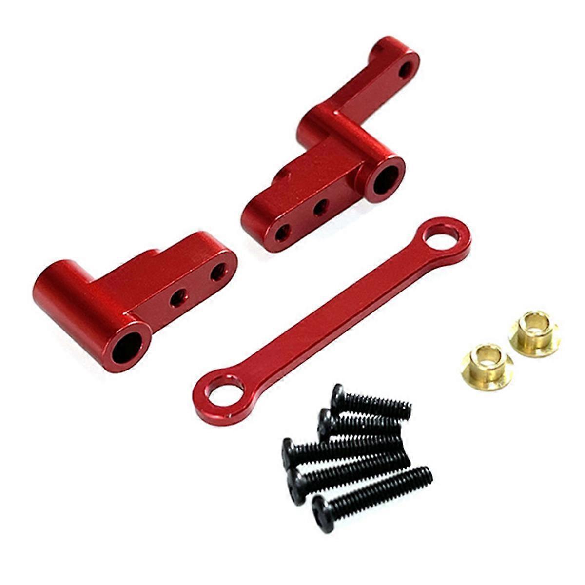 Steering Arm Set for 1/14 14301 14302 RC Car Upgraded Parts Steering Assembly Red