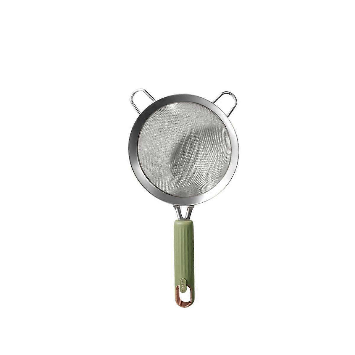 Stainless Steel Colander Household Kitchen Deep-Fried Hot Dumpling Spoon Filter Mesh Super Fine Gre