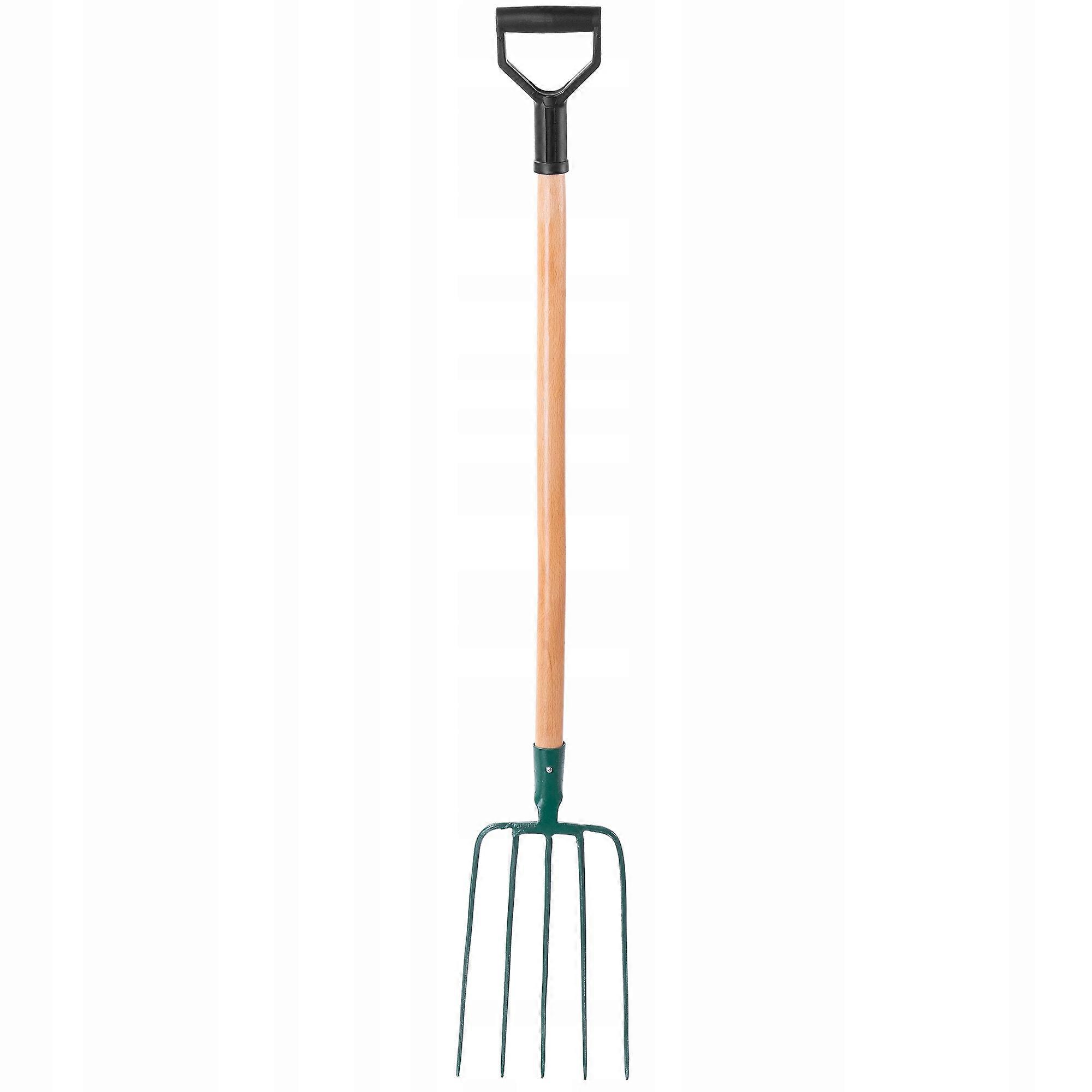 KADAX Tenedor de heno de jardín de 5 dientes con mango