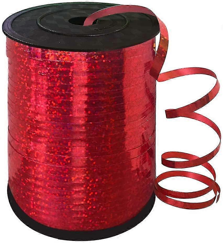 500 Yards Red Crimped Ing Ribbon Shiny Metallic String Roll Wrap Ribbon For Festival Art Craft R Flt Ra