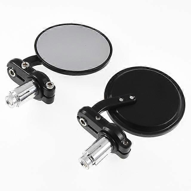 QX 2PCS Universal motorcycle bike modified retro folding motorcycle rearview mirror black blank 22mm handlebar rearview mirror